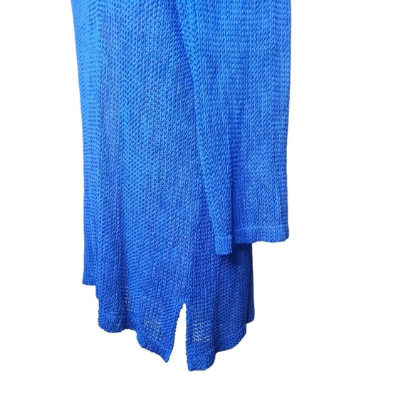 Vintage Peter Popovitvh Blue Sweater Swim Cover Up See Through Women's - Picture 8 of 15